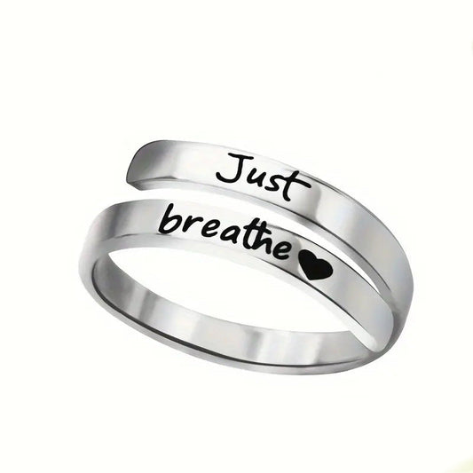 Silver Spiral Heart Ring